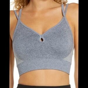Zella‎ Body Rhythm Medium Impact Sports Bra, Size Medium - Grey